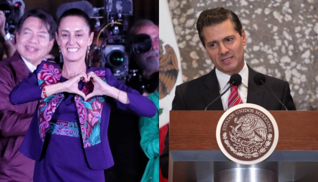 Enrique Peña Nieto felicita a Sheinbaum tras ganar la Presidencia.