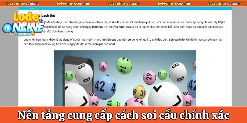 Nền tảng cung cấp cách soi cầu chính xác